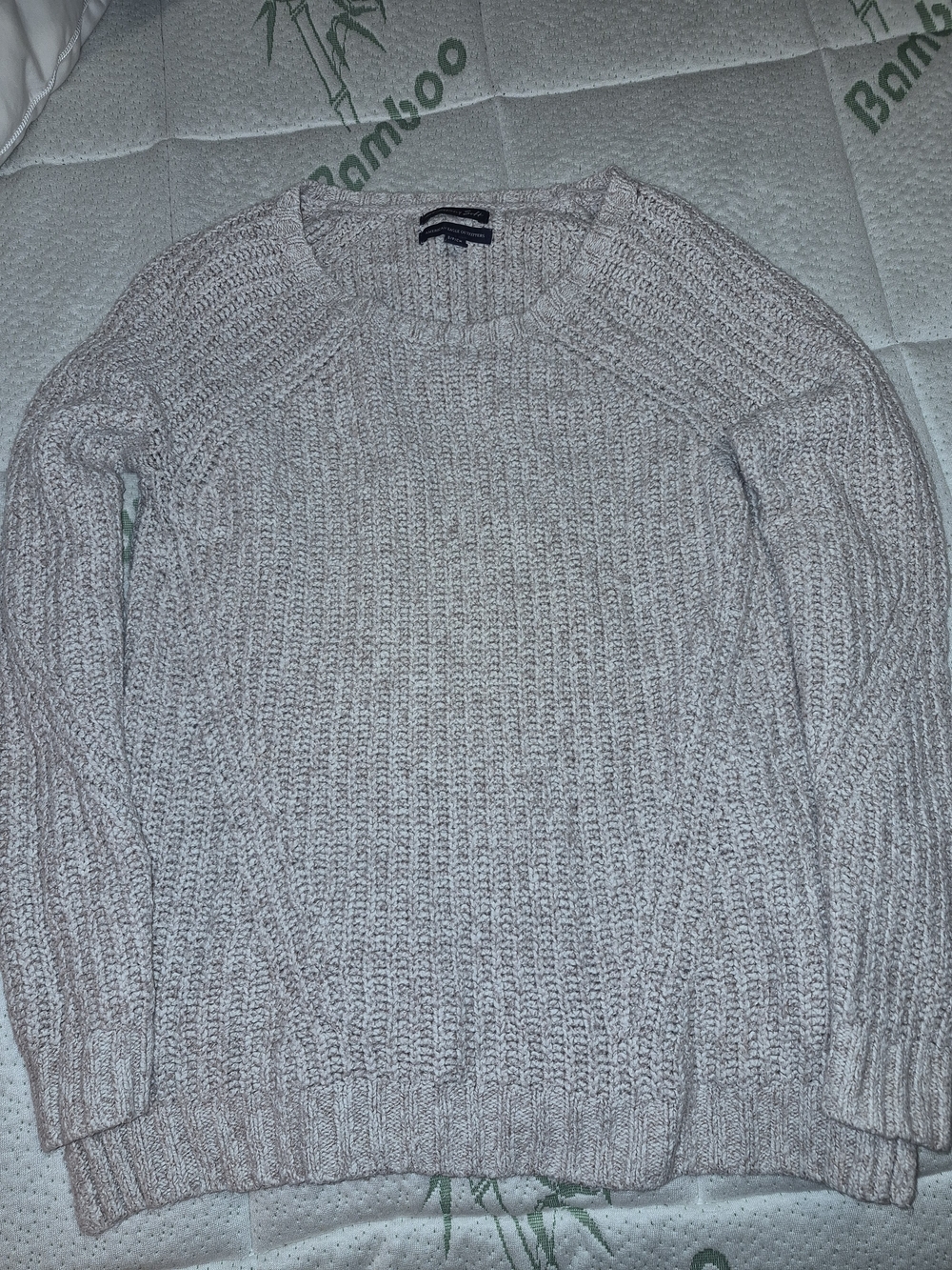 American Eagle Outfitters Women's Crewneck Sweater - Light Beige